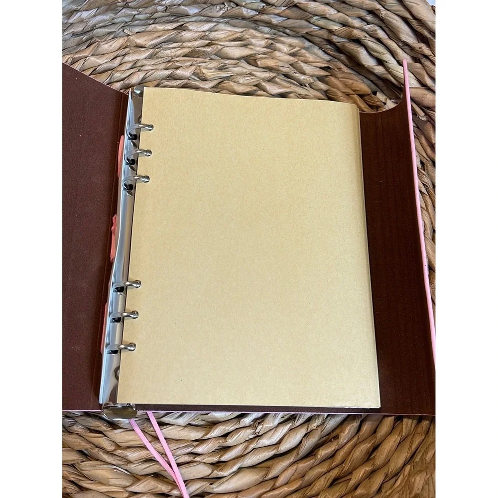 Junk Journal Book Vintage Style Leather Binder‎ Book